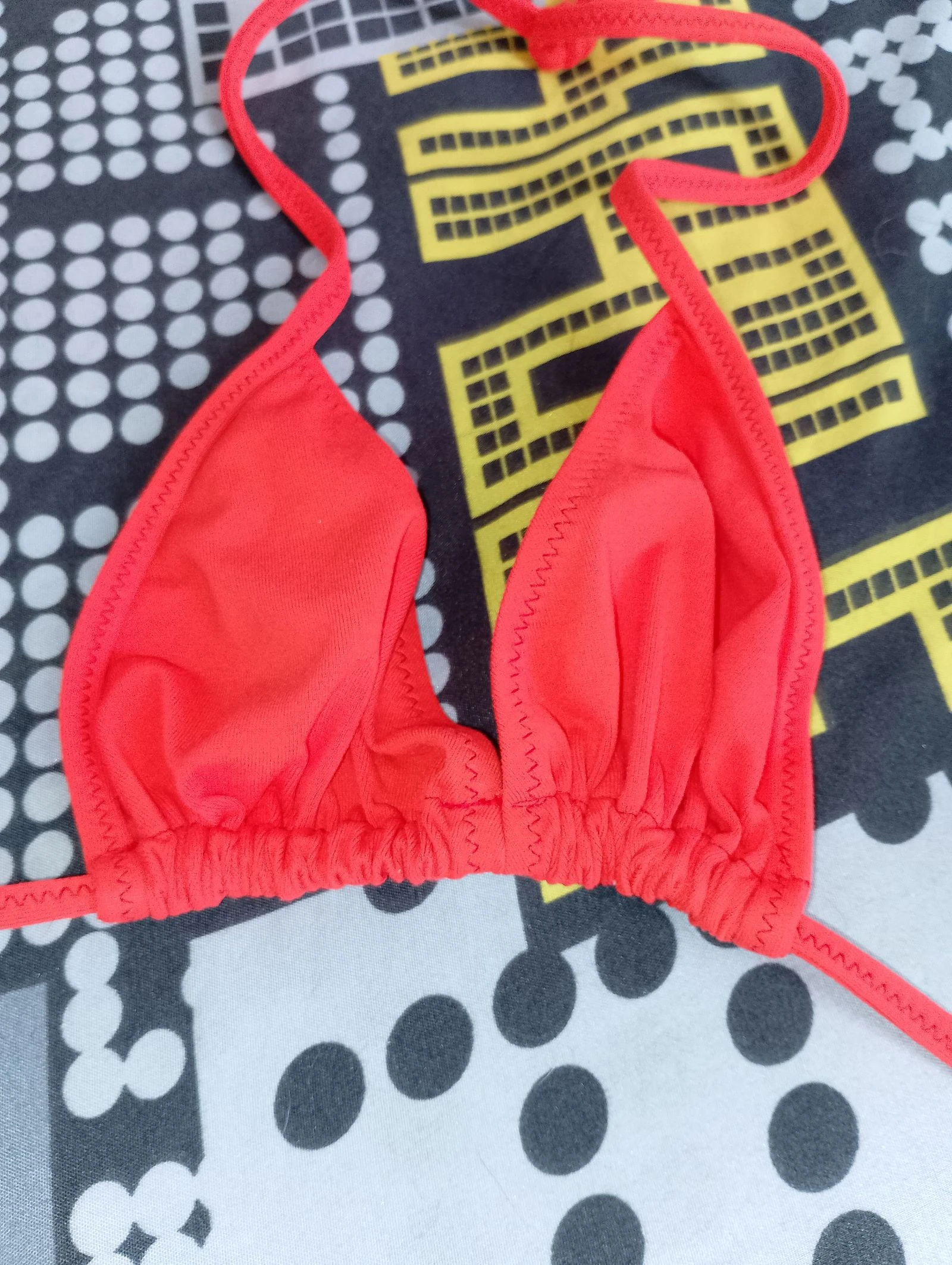 Top de biquíni triângulo laranja coral tamanho 36 – photo 3